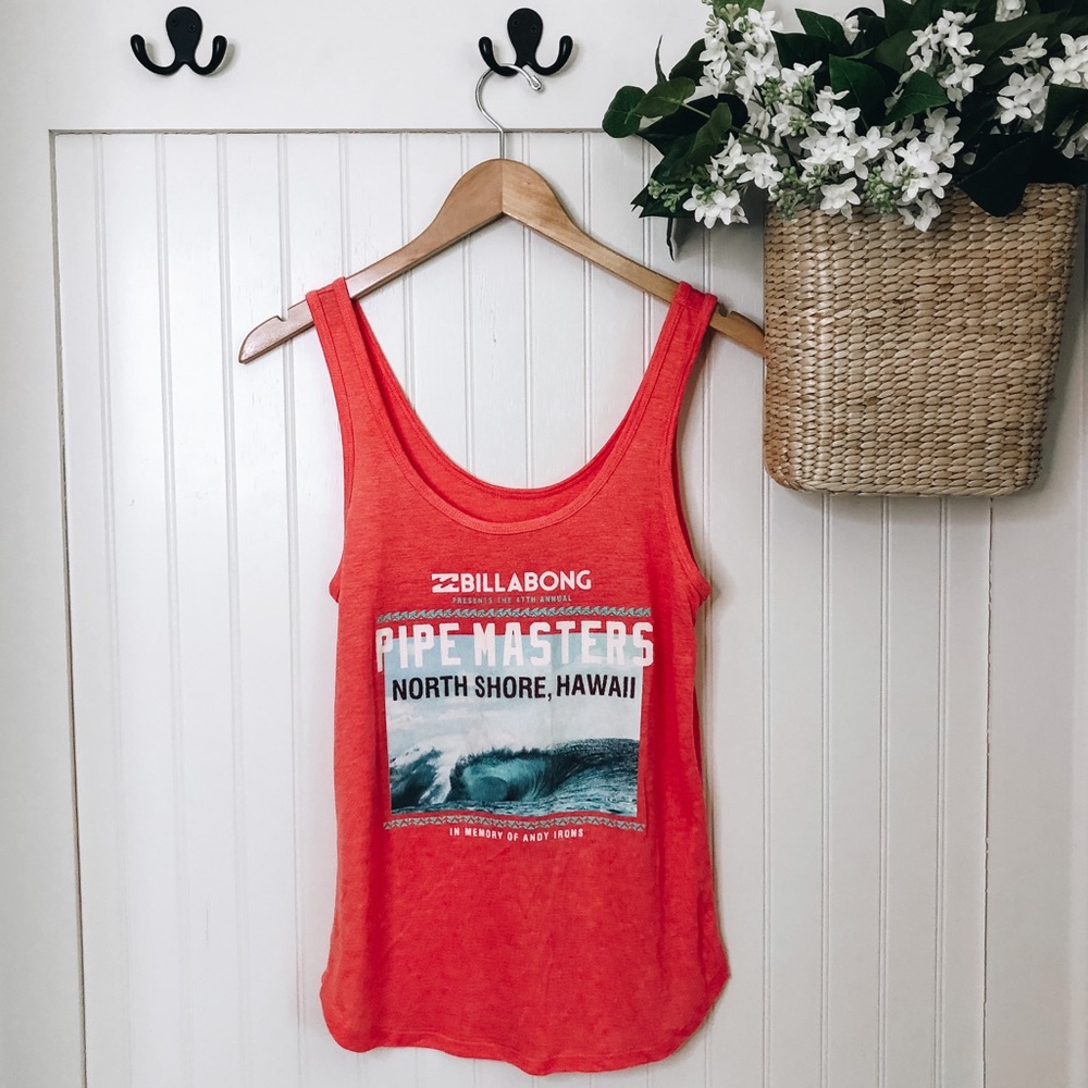 Billabong Pipe Masters Scoop Neck Tank Top Coral